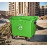 HDPE Mobile wheelie Bin 1100 Liter Universal Casters with Brake with Drain Hole
