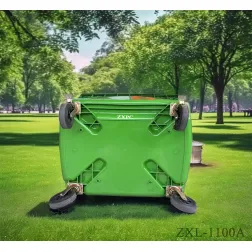 HDPE Mobile wheelie Bin 1100 Liter Universal Casters with Brake with Drain Hole
