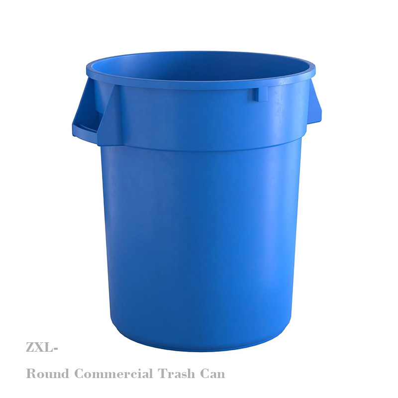 Round Commercial Trash Can Material HDPE ZXL-Round
