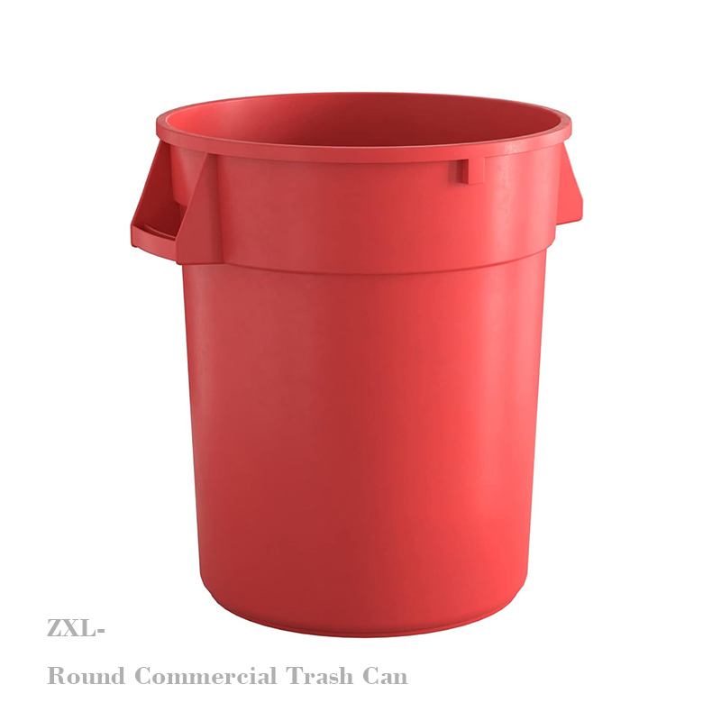 Round Commercial Trash Can Material HDPE ZXL-Round