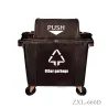 HDPE Mobile wheelie Bin ZXL- 660D Push Lid EN840