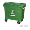 HDPE Mobile wheelie Bin 660 Liter EN840-5 Universal Casters