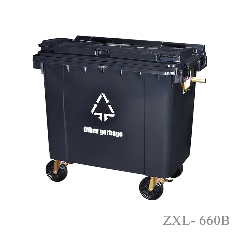 Mobile wheelie Bin ZXL-660B EN840 HDPE