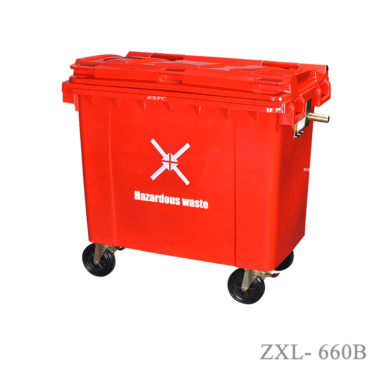 Mobile wheelie Bin ZXL-660B EN840 HDPE