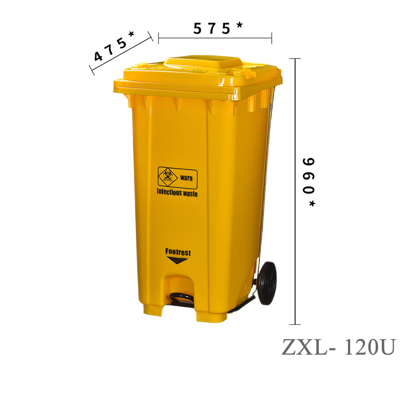 Outdoor Classified Pedal Trash Can  ZXL-120U HDPE