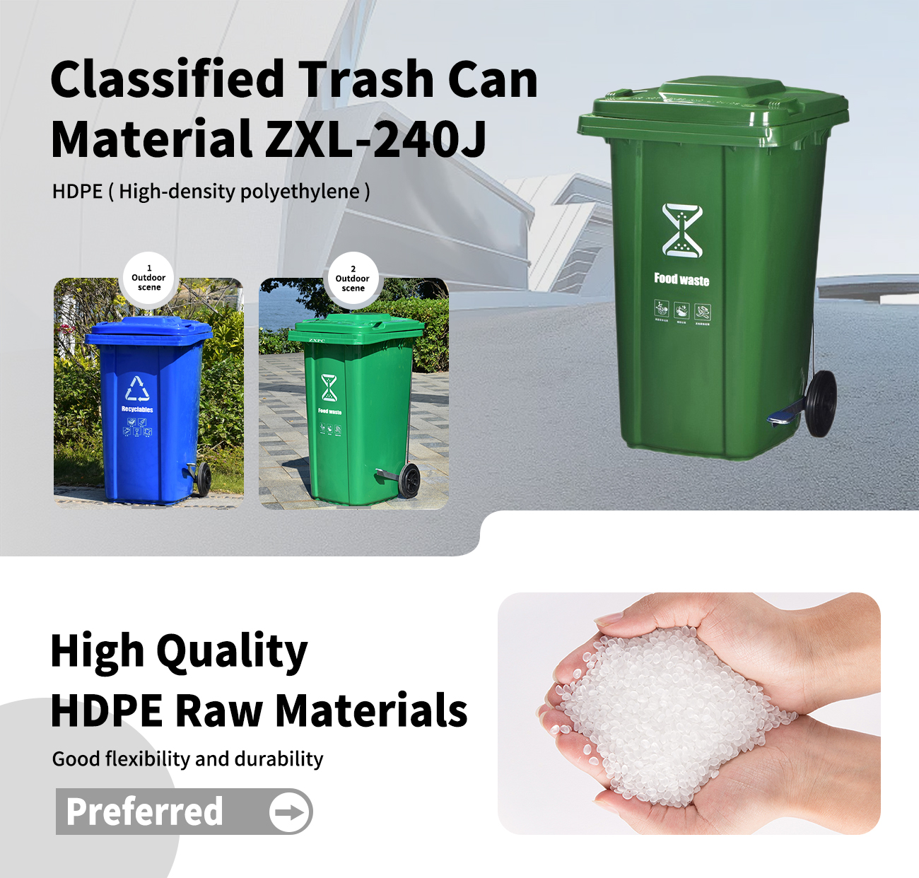 Classified Trash Can  Material HDPE ZXL-240J