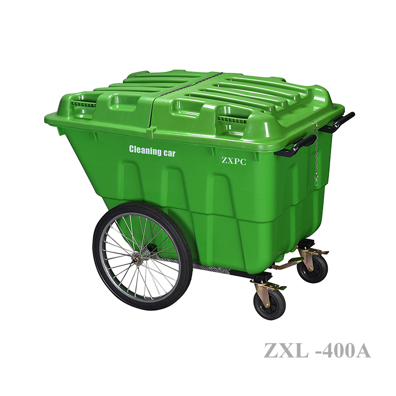 HDPE Mobile wheelie Bin 400 Liter  Universal Casters with Brake