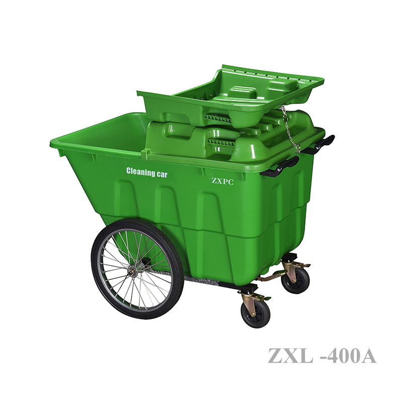 HDPE Mobile wheelie Bin 400 Liter  Universal Casters with Brake