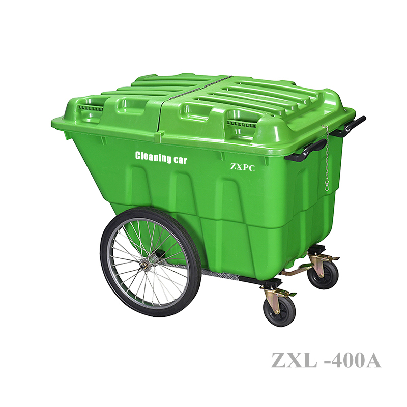 HDPE Mobile wheelie Bin 400 Liter  Universal Casters with Brake