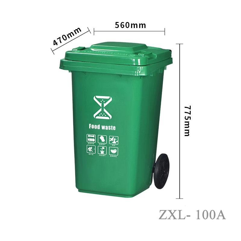 Outdoor Classified Trash Can 100 Liter Material HDPE EN840-5 Standard