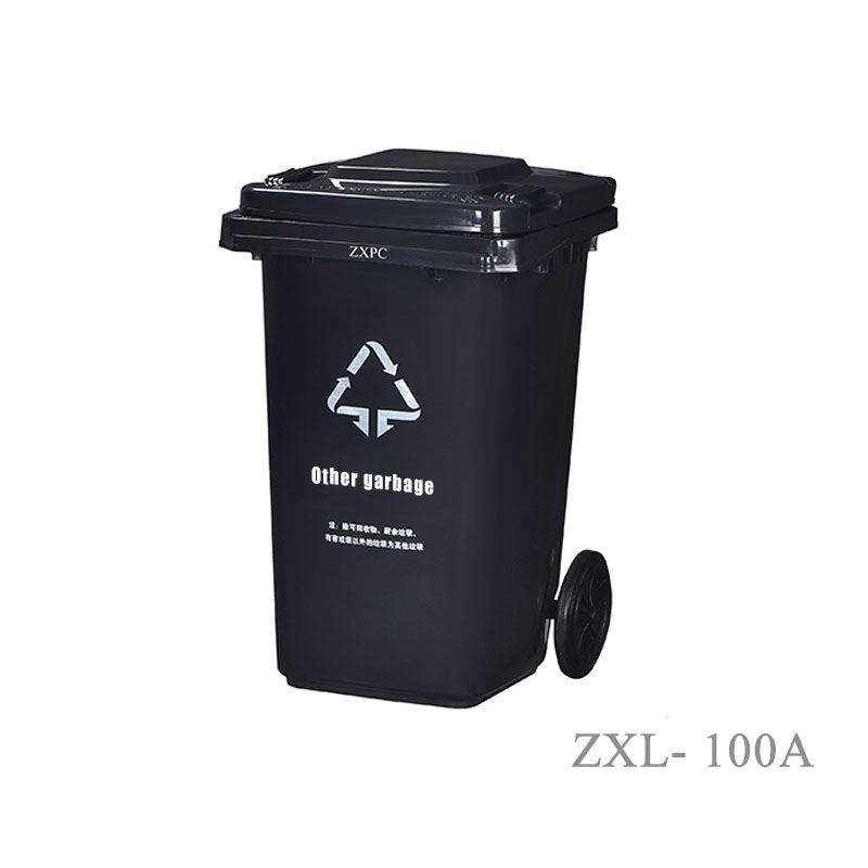 Outdoor Classified Trash Can 100 Liter Material HDPE EN840-5 Standard