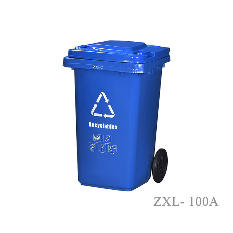 Outdoor Classified Trash Can 100 Liter Material HDPE EN840-5 Standard
