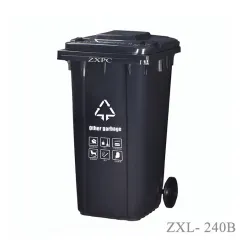 Outdoor Classified Trash Can ZXL-240B Material HDPE EN840-5 Standard