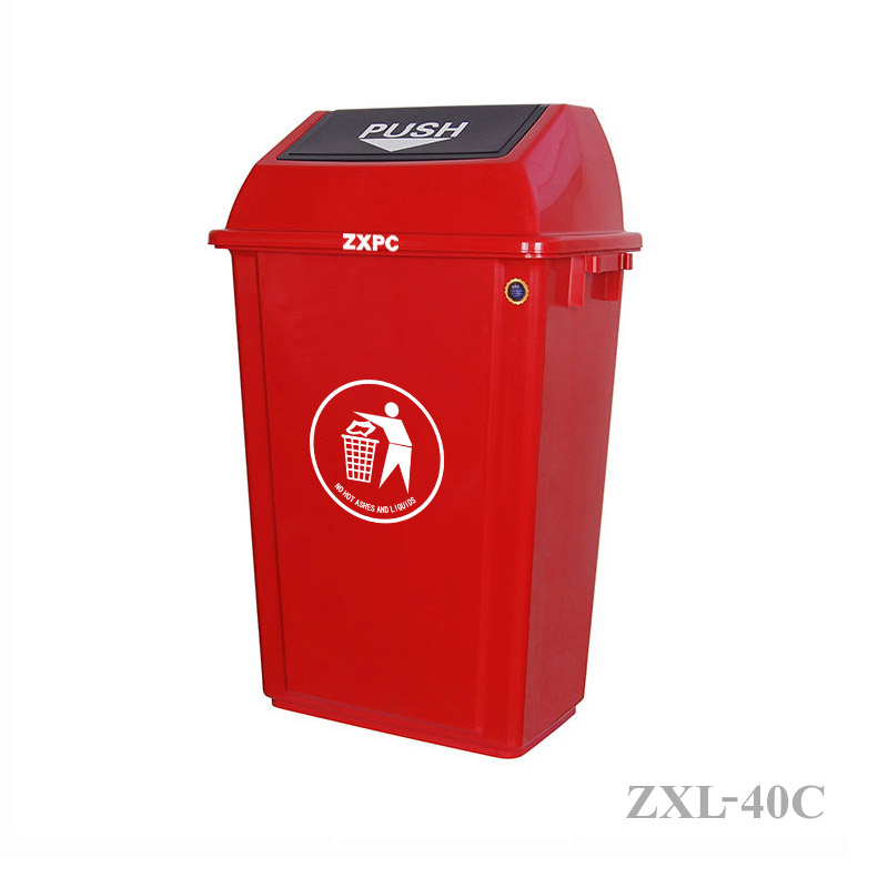 Push-Lid Trash Can  40 Liter Outdoor and Indoor Use