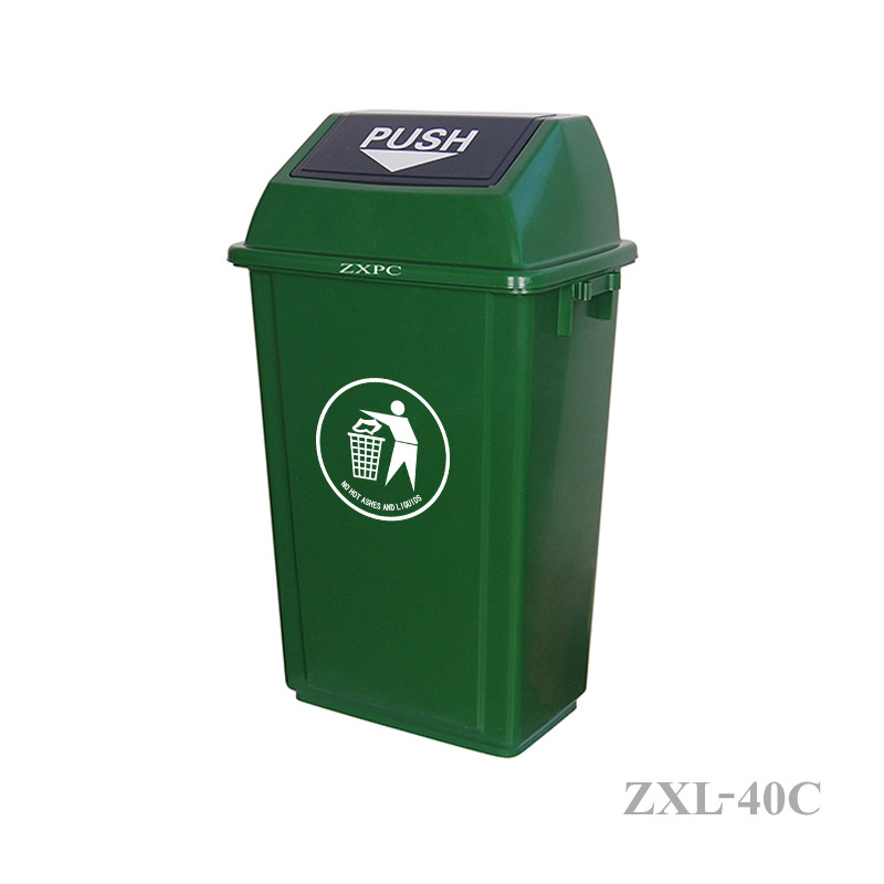 Push-Lid Trash Can  40 Liter Outdoor and Indoor Use