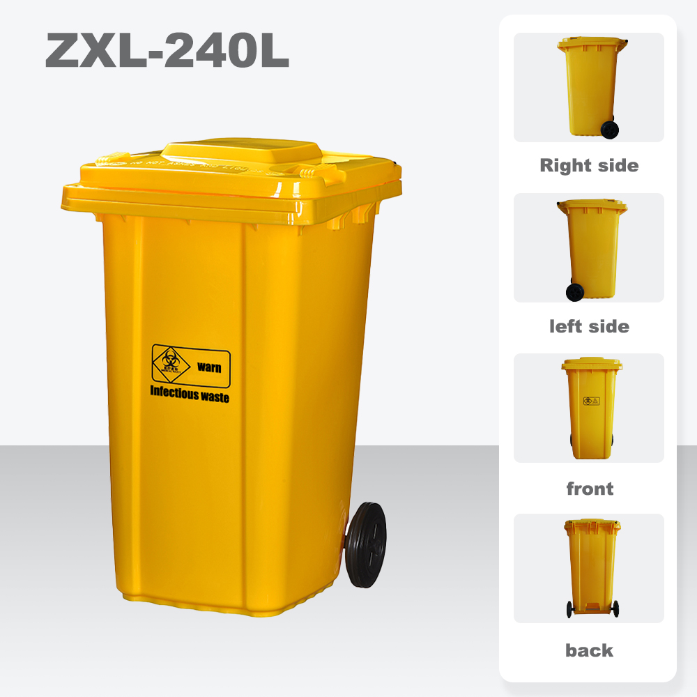Medical Waste Bin  240E Liter 100% New Material of HDPE EN840-5 Standard