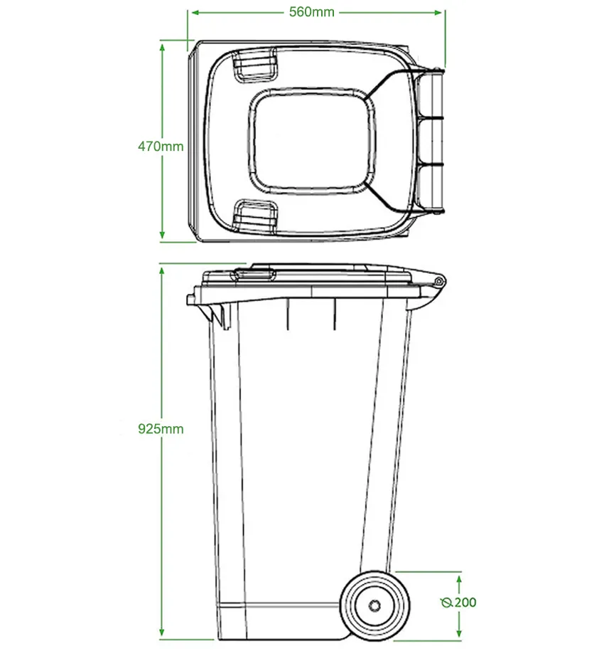 Outdoor Trash Can ZXL-120J with Pedal