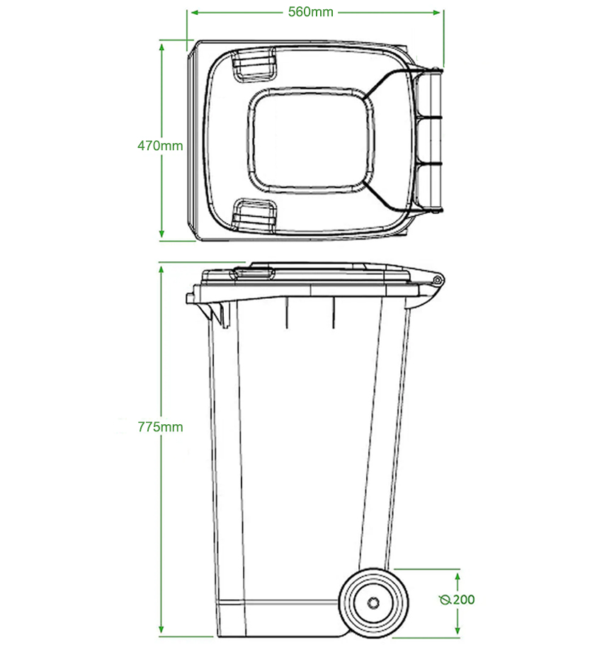 Medical Waste Bin-Outdoor Classified Dust Bin HDPE ZXL-100J