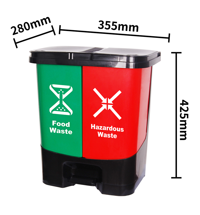 Sorting Dustbin with Pedal & Double design