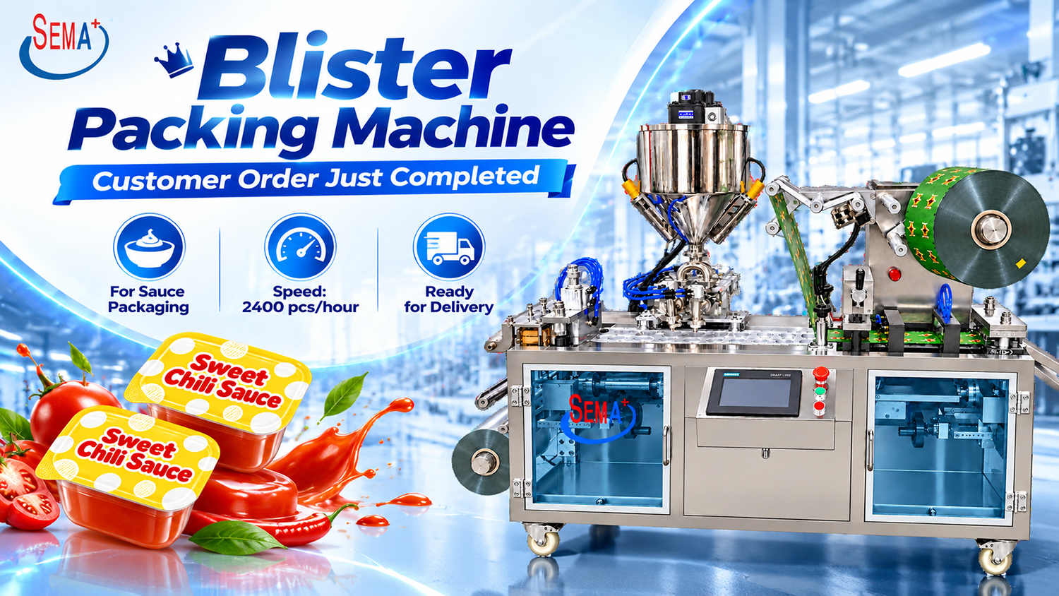 DPP-80 Blister Packing Machine Order Completed for Sauce and Paste Packaging DPP-80 Blister Packing Machine Order Completed for Sauce and Paste Packaging