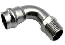 Stainless Steel 90° Male Elbow V Profile (EN) Stainless Steel 90° Male Elbow V Profile