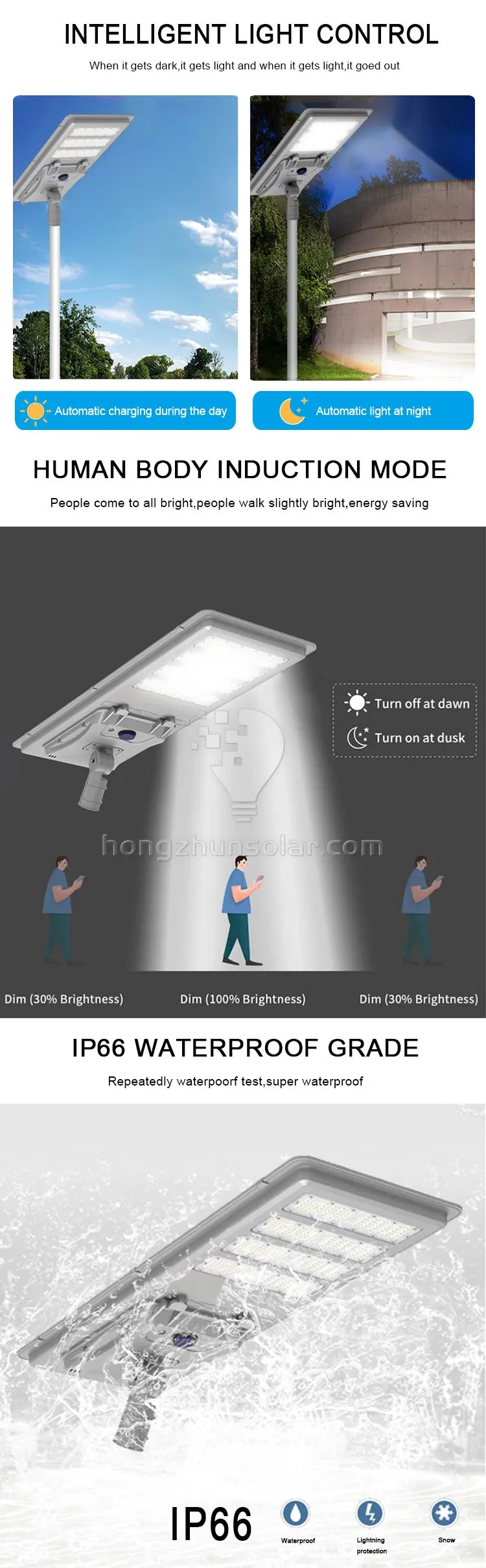 Ip65 Waterproof Aluminum 300w-1000w Integrated SMD LED Solar Street Light Ip65 Waterproof Aluminum 300w-1000w Integrated SMD LED Solar Street Light