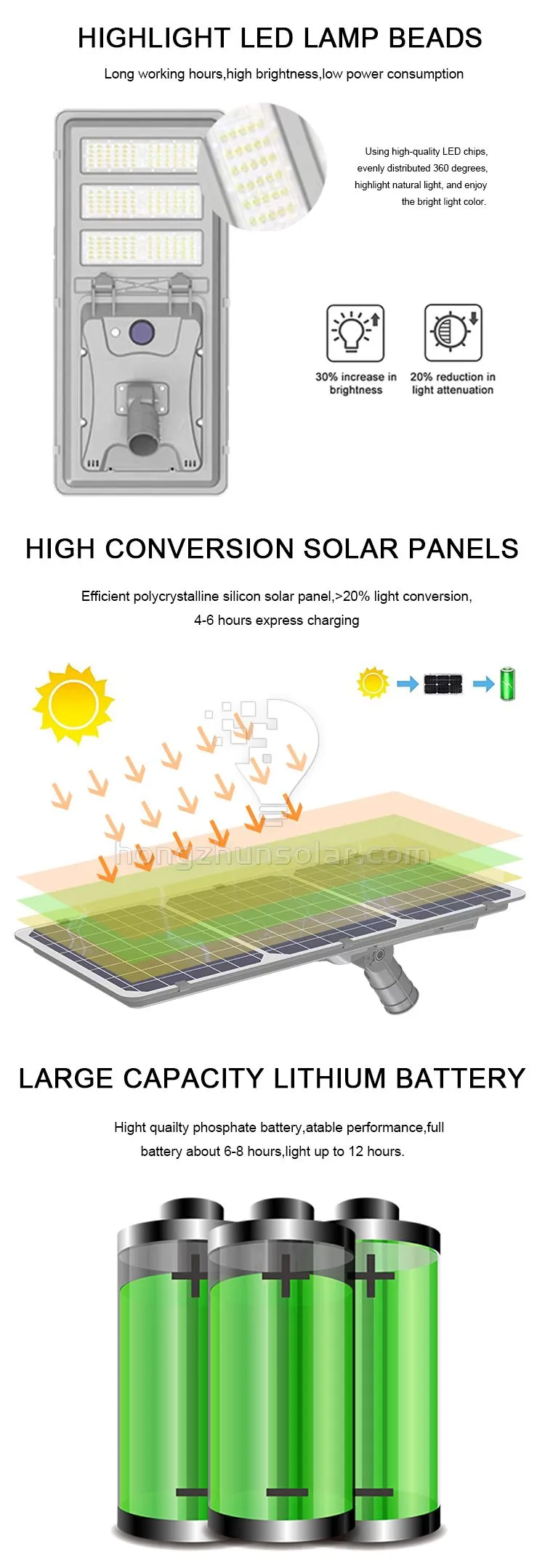 Ip65 Waterproof Aluminum 300w-1000w Integrated SMD LED Solar Street Light Ip65 Waterproof Aluminum 300w-1000w Integrated SMD LED Solar Street Light
