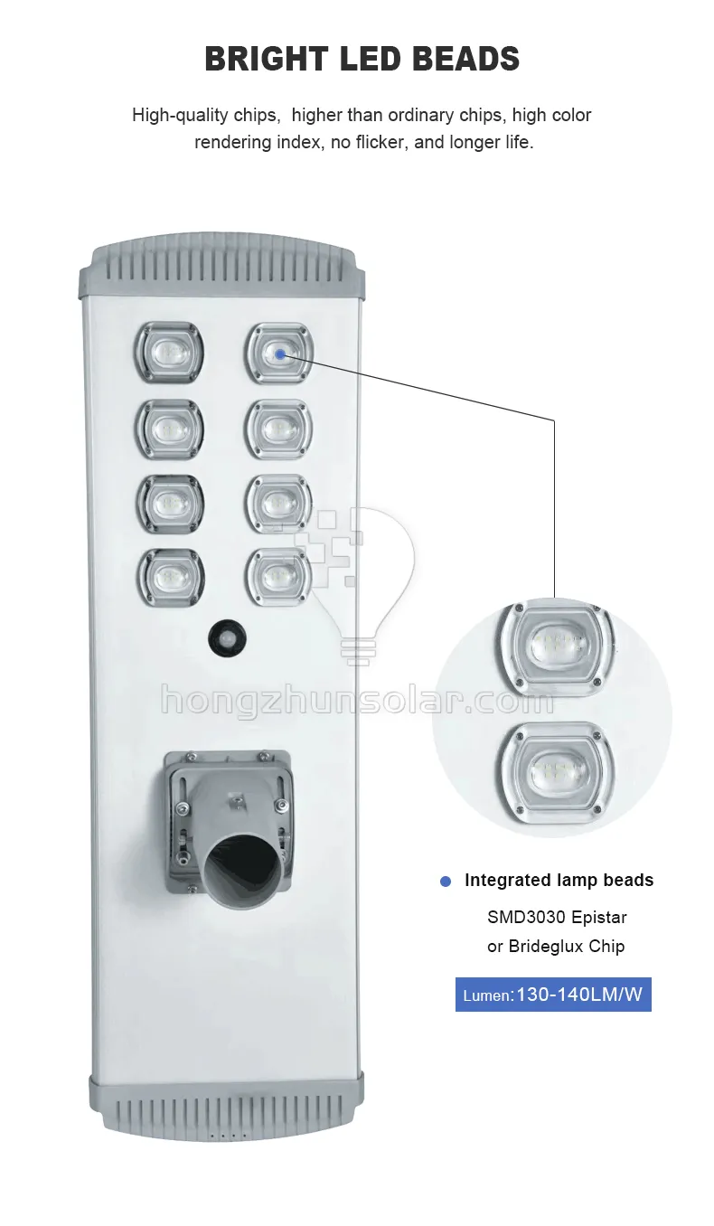 High Lumen Lithium Battery Waterproof Ip65 50w-300w Outdoor All in One LED Solar Street Light High Lumen Lithium Battery Waterproof Ip65 50w-300w Outdoor All in One LED Solar Street Light