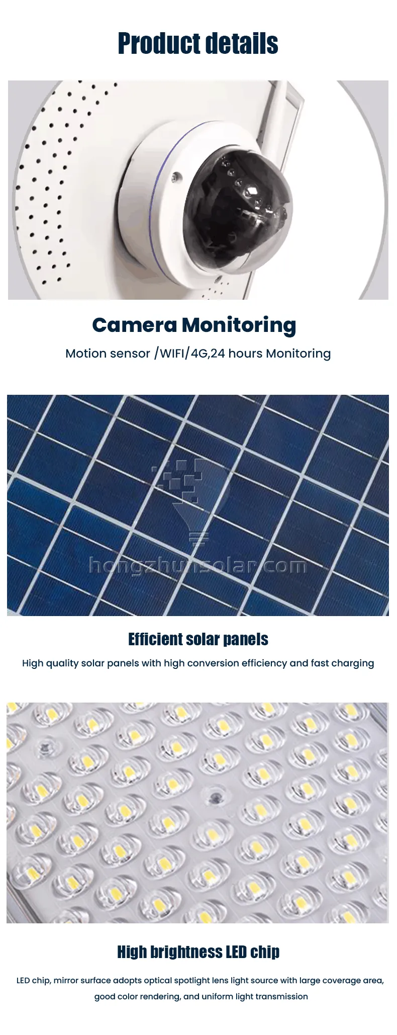 100W-300W Integrated Solar Security with Optical Control Waterproof IP65 CCTV 4G Camera for Outdoor 100W-300W Integrated Solar Security with Optical Control Waterproof IP65 CCTV 4G Camera for Outdoor