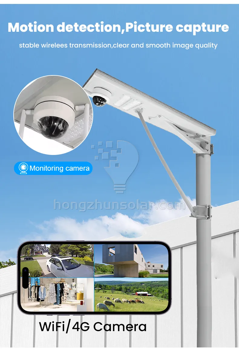 100W-300W Integrated Solar Security with Optical Control Waterproof IP65 CCTV 4G Camera for Outdoor 100W-300W Integrated Solar Security with Optical Control Waterproof IP65 CCTV 4G Camera for Outdoor