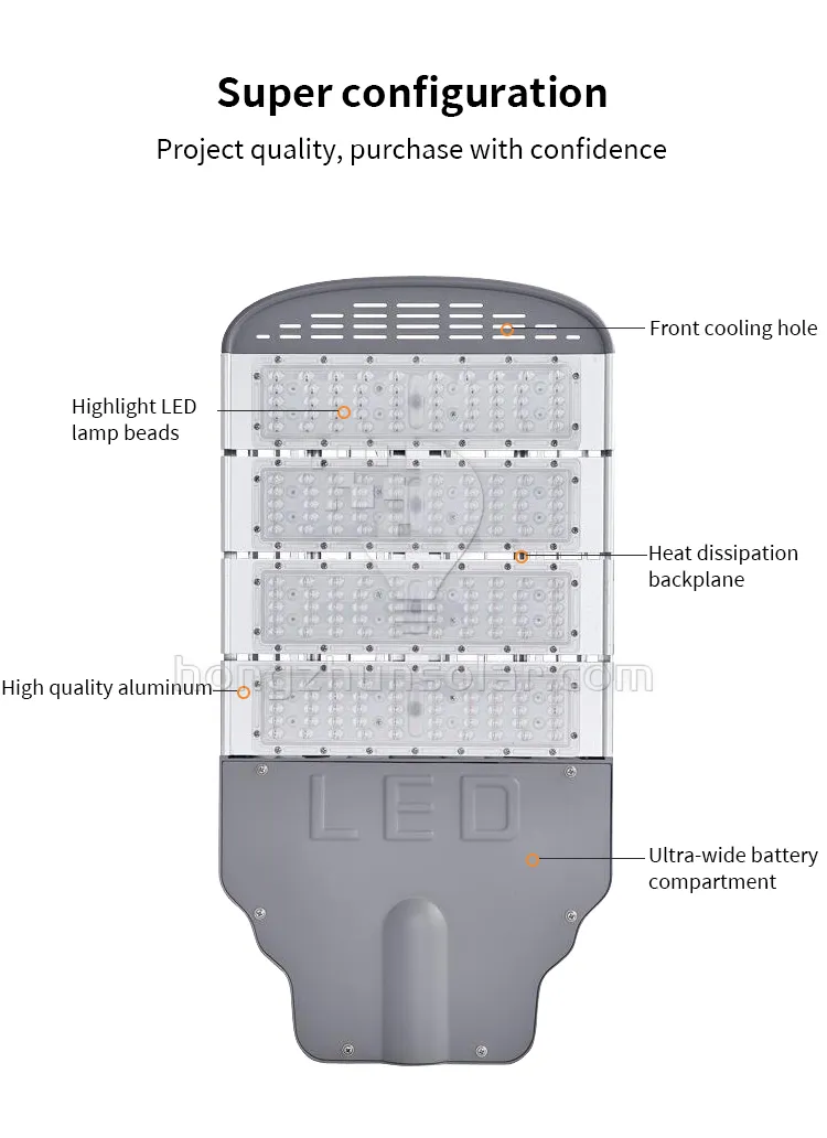 Éclairage routier extérieur en aluminium étanche IP66 Lumen élevé Module 50W-250W Réverbère à LED Éclairage routier extérieur en aluminium étanche IP66 Lumen élevé Module 50W-250W Réverbère à LED