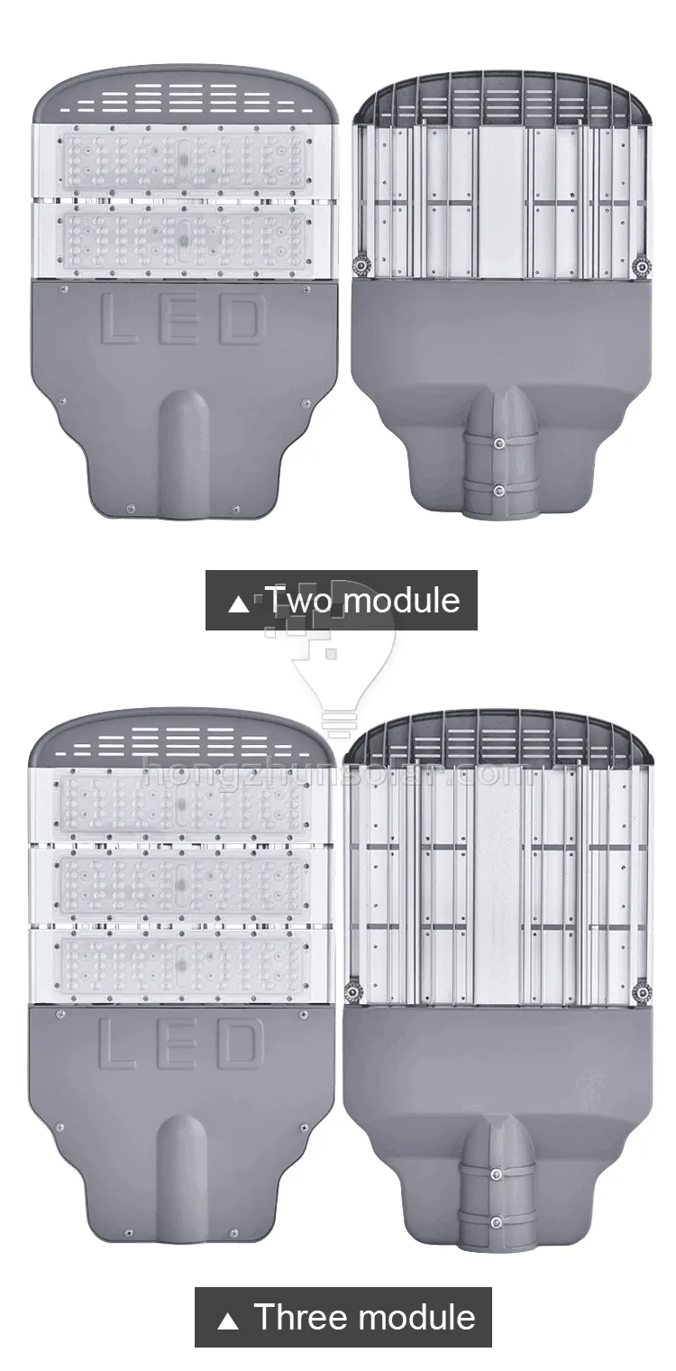 Éclairage routier extérieur en aluminium étanche IP66 Lumen élevé Module 50W-250W Réverbère à LED Éclairage routier extérieur en aluminium étanche IP66 Lumen élevé Module 50W-250W Réverbère à LED