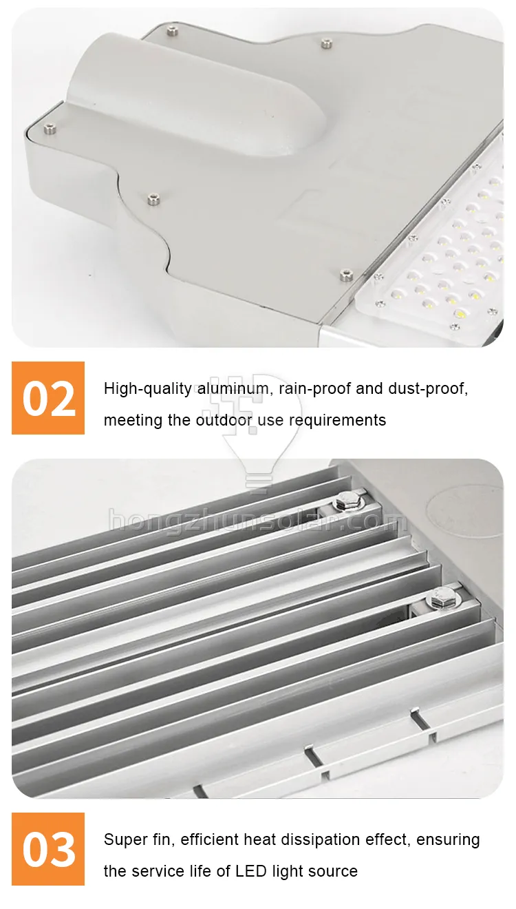Éclairage routier extérieur en aluminium étanche IP66 Lumen élevé Module 50W-250W Réverbère à LED Éclairage routier extérieur en aluminium étanche IP66 Lumen élevé Module 50W-250W Réverbère à LED