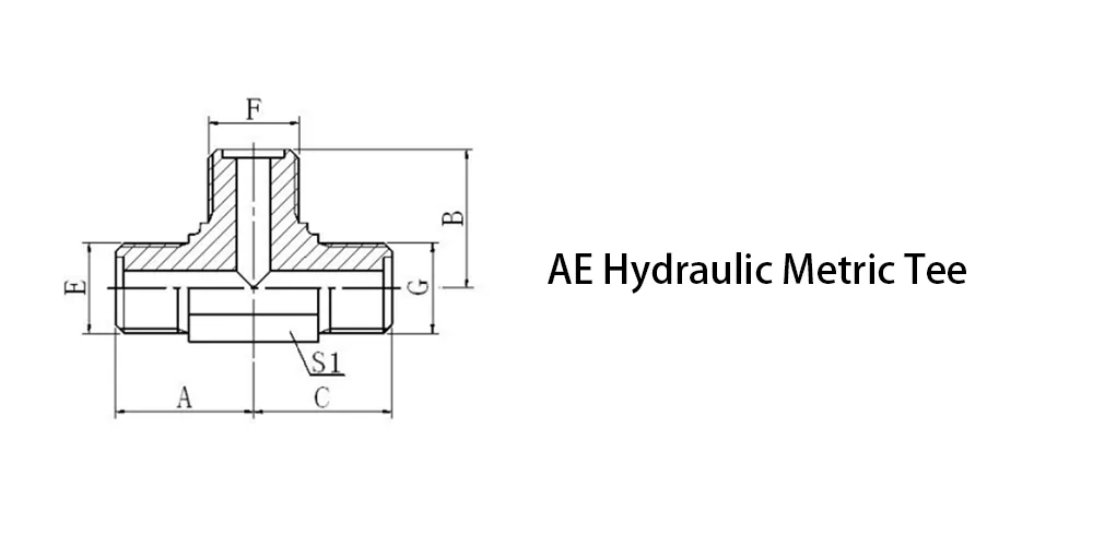 AE Hydraulic Metric Tee AE Hydraulic Metric Tee