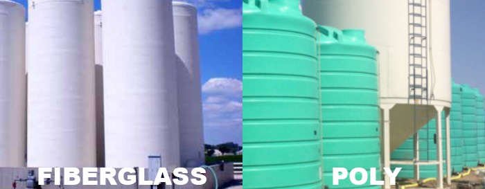 Differences: Poly vs Fiberglass Chemical Storage Tanks