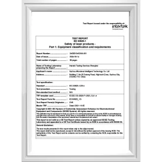 2403B1546SHA-001 60825-1 laser testing report