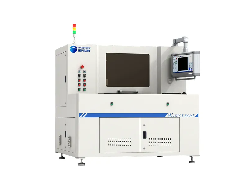 Thin film solar panel glass cutting & breaking system