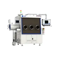 Glove box type laser scribing and edge cleaning machine