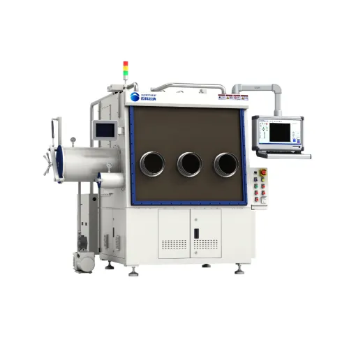 Glove box type laser scribing and edge cleaning machine