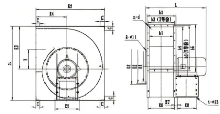 Quạt hút khói bếp nhiều cánh XBF Quạt hút khói bếp nhiều cánh XBF