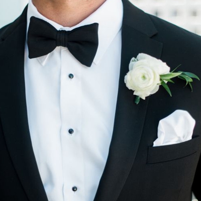The black bow tie is a classic accessory for wedding occasions-[Handsome tie]