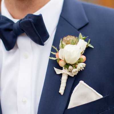 Bridegroom's bow tie matching dark dress II -[Handsome tie]