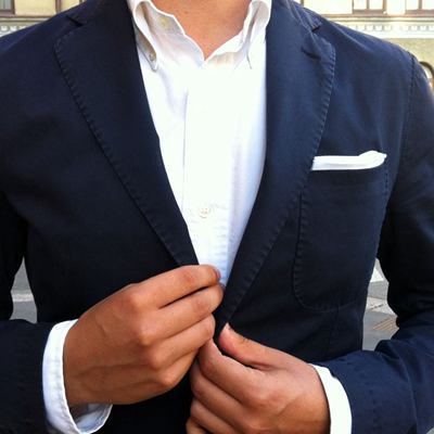 White square scarf, perfect choice - [Handsome tie]