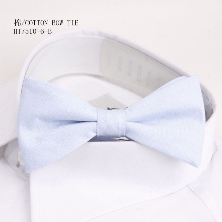 Custom cotton mens solid bowties match with solid tie