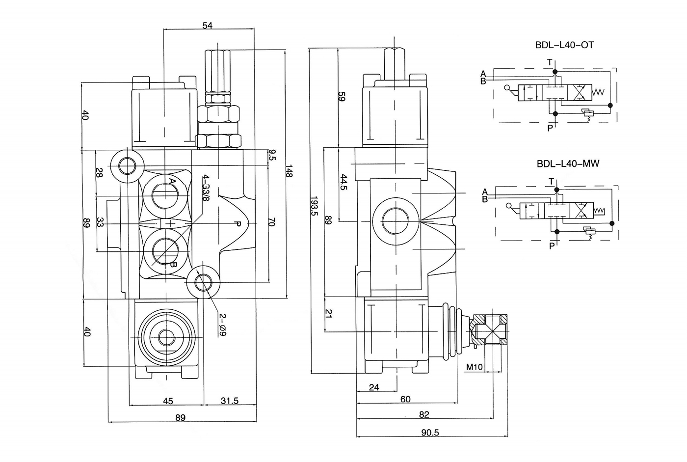 Bdl-L40 Hydraulic Monoblock Directional Flow Control Valve Bdl-L40 Hydraulic Monoblock Directional Flow Control Valve