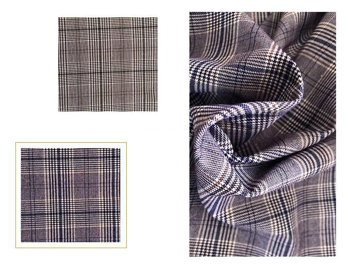 Plaid Fabrics Clothes: Plain, Twill and Satin
