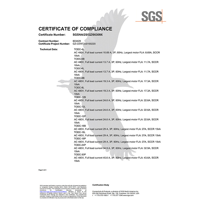 Certificate of Compliance 2