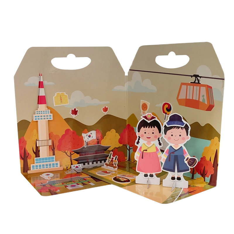 Gioco delle stagioni pop-up della Corea in autunno Gioco delle stagioni pop-up della Corea in autunno