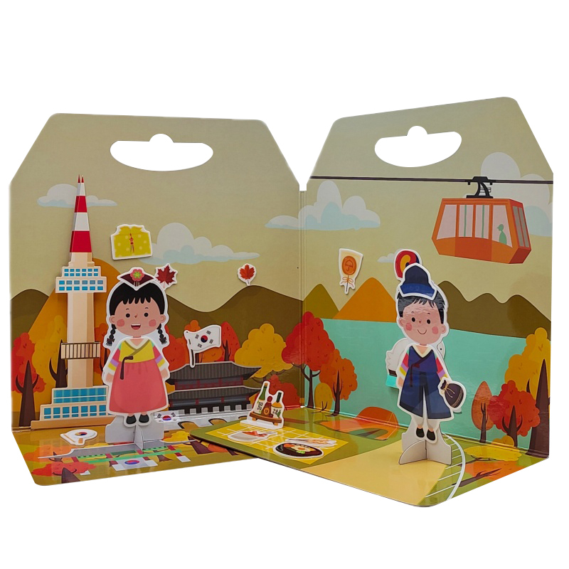 Gioco delle stagioni pop-up della Corea in autunno Gioco delle stagioni pop-up della Corea in autunno