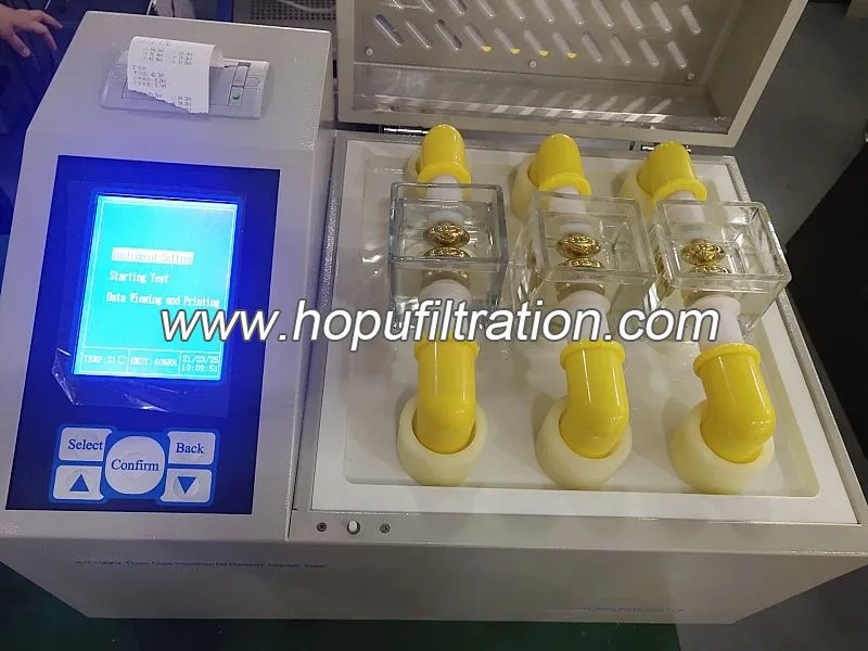 Three Cups Transformer Oil Dielectric Strength BDV Analyzer Three Cups Transformer Oil Dielectric Strength BDV Analyzer